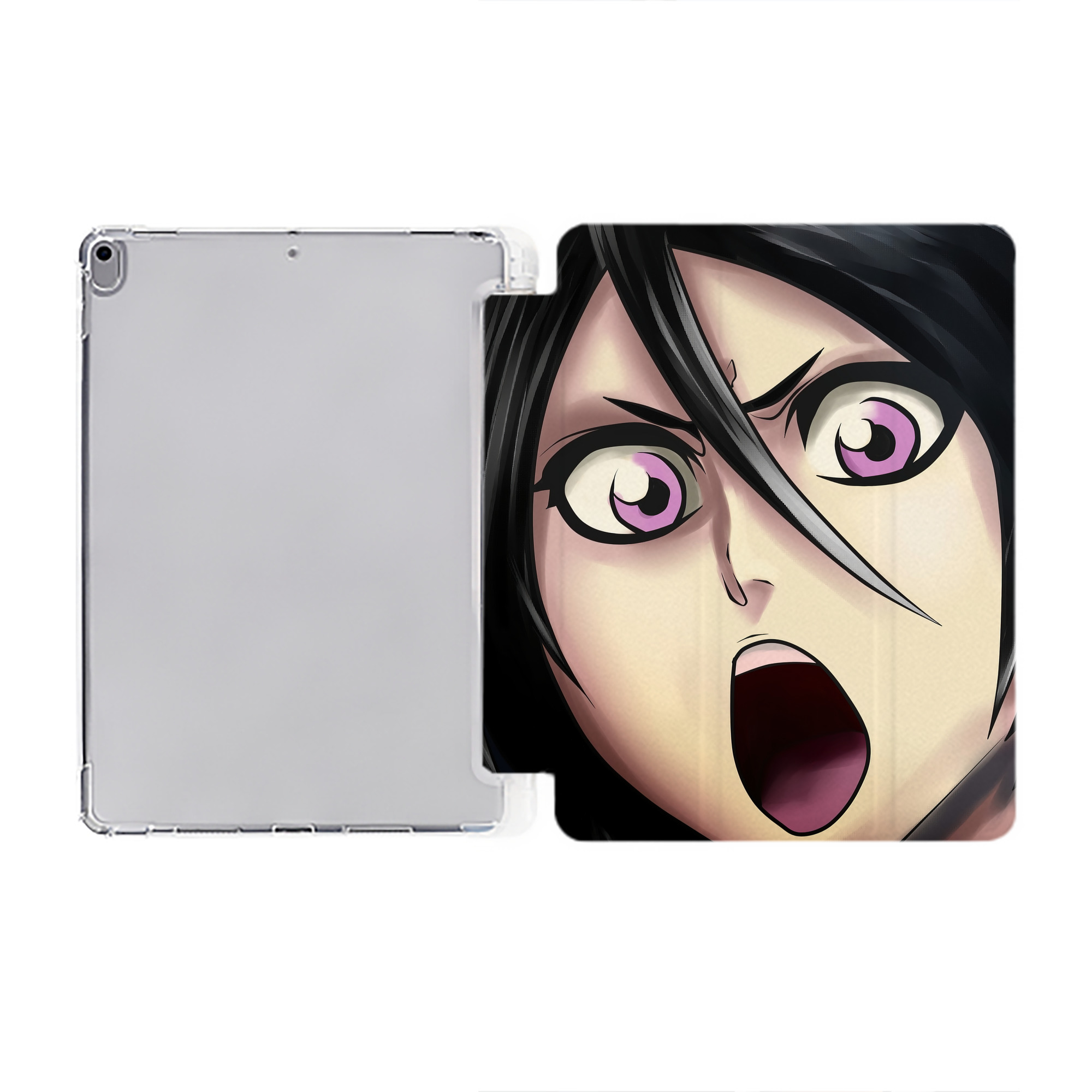 （画像用） ブリーチ BLEACH IPad ケース ペン収納付き 三つ折りスタンド PUレザー×シリコン 対応機種9.5/10.5/10.9インチ